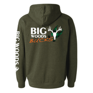 Big Woods Bucks Army Green Hoodie
