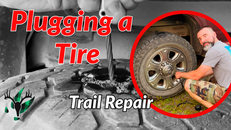 VIDEO: Plugging a FLAT TIRE way back in the Big Woods