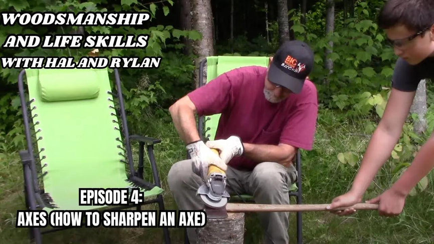 VIDEO: Woodsmanship and Life Skills with Hal and Rylan | Episode 4: How to Use (and Sharpen) an Axe - Big Woods Bucks