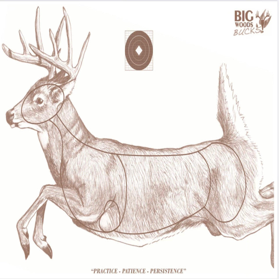 Big Woods Bucks "Running Buck" Target - 3 Pack w/ Replacement Stickers