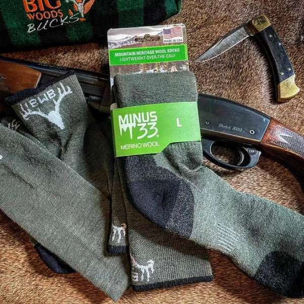 Big Woods Bucks Minus33 Wool Hunting Socks - Light Cushion - Big Woods Bucks