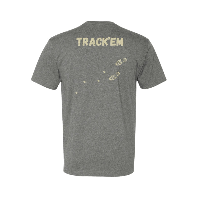 Track 'Em T-Shirt - Short Sleeve Gray - 50% OFF