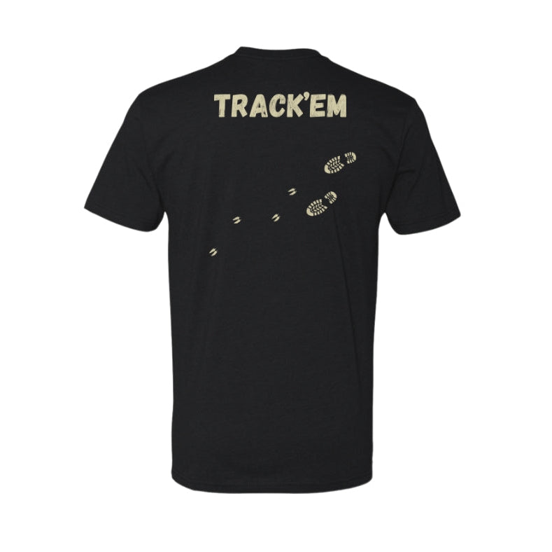 Track 'Em T-Shirt - Short Sleeve Black - 50% OFF