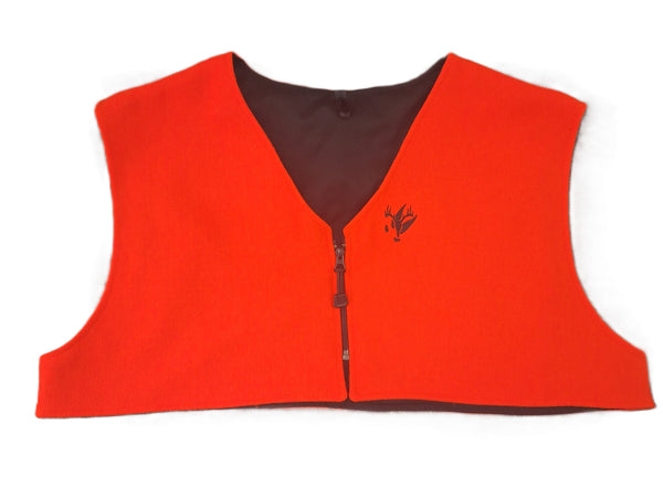 Big Woods Bucks 24 oz Wool Blaze Orange Zippered Cape