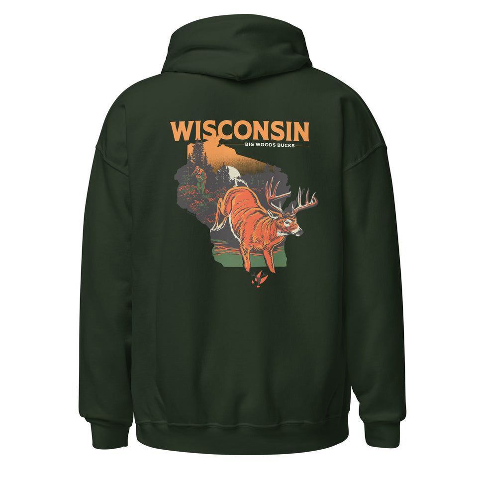 Big Woods Bucks Wisconsin Hoodie